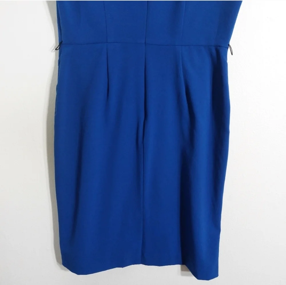 Emma & Michelle Royal Blue V-Neck Bodycon Dress Petite 4P - Picture 7 of 12